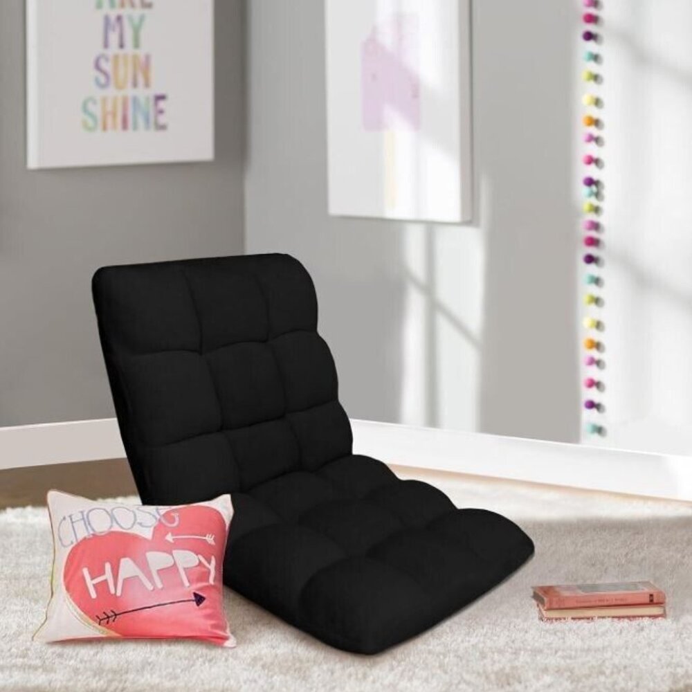 Microfiber Reclining Floor Chair, Gaming Sofa Chair, Adjustable, Cushioned NEW!